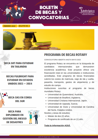 Boletin de becas y convocatorias febrero